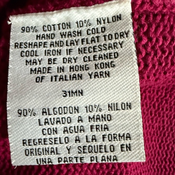 Eileen Fisher Boxy Heavy Knit V-Neck Button Up Cardigan Sweater Pink S - Picture 9 of 10